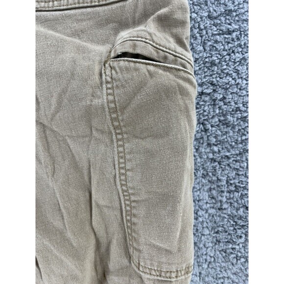 Carhartt Utility Carpenter Relaxed Fit Pants Mens 42x32 Tan Work Pockets Canvas - Picture 11 of 12